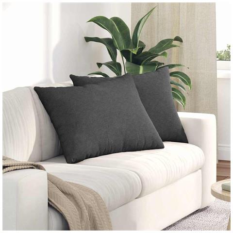 Cuscini da Divano 2 pcs Grigio scuro 70 x 50 cm - Foto 2