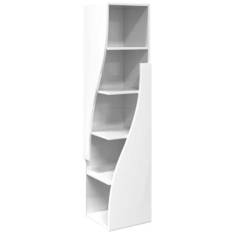 Mobile angolare Bianco 32x32x140cm Legno multistrato - Foto 1