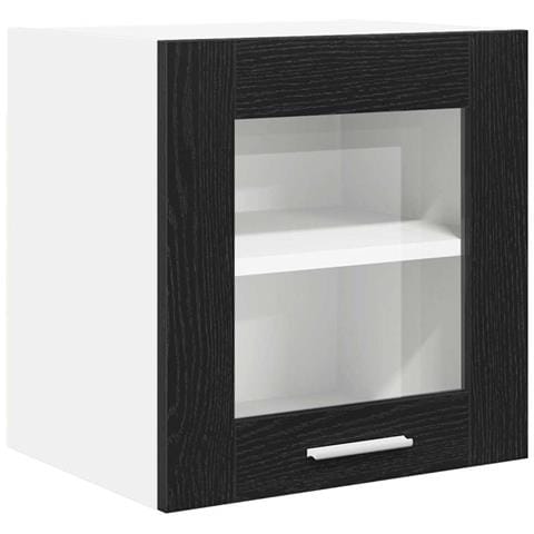 Armadio pensile con porta Riga Rovere Nero 40 x 31 x 40 cm - Foto 1