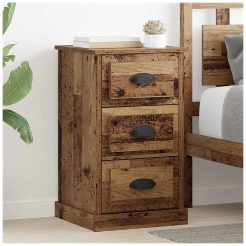 Armadio da Notte con cassetto Legno vecchio 39 x 39 x 67,5 cm - Foto 2