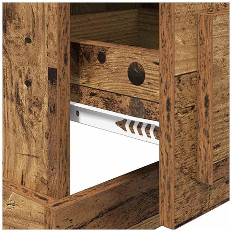 Armadio da Notte con cassetto Legno vecchio 39 x 39 x 67,5 cm - Foto 9