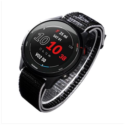 Cinturino In Nylon Bianco E Nero Compatibile Con Garmin 255/265/venu3/965/fenix 8/7 22 Mm - Foto 2