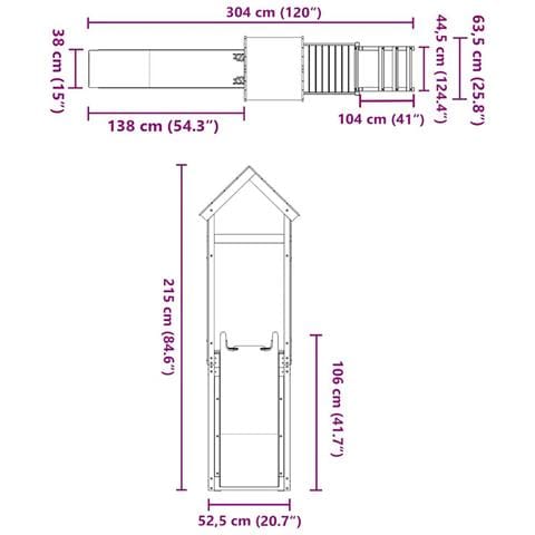 Set da Gioco da Esterno in Legno Massello di Douglas - Foto 9