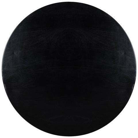 Tavolino, Piano In Legno Di Mango Nero E Gambe In Ferro 80x80x40h Cm - Foto 5