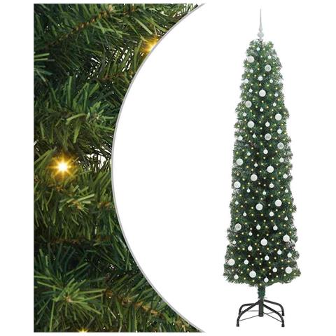 Albero di Natale artificiale con 300 LED Verde 240 cm - Foto 1