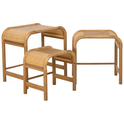 Set 3 Tavolini Marroni 60x40x57 / 51x36x51/42x32x42h Cm - Foto 1