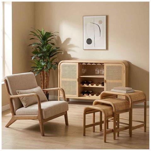 Set 3 Tavolini Marroni 60x40x57 / 51x36x51/42x32x42h Cm - Foto 2