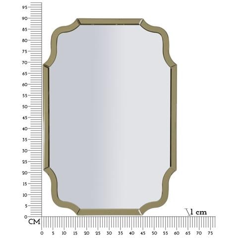 Specchio Da Parete Istanbul Sagomato Con Cornice Specchio Oro 54x84,5 Cm - Foto 7