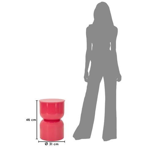 Tavolino Vkh1080-rosa-metallo-31x31x46 Cm - Foto 6