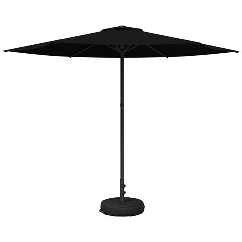Ombrello da giardino 300 x 300 cm Poliestere Rettangolare Nero - Foto 1