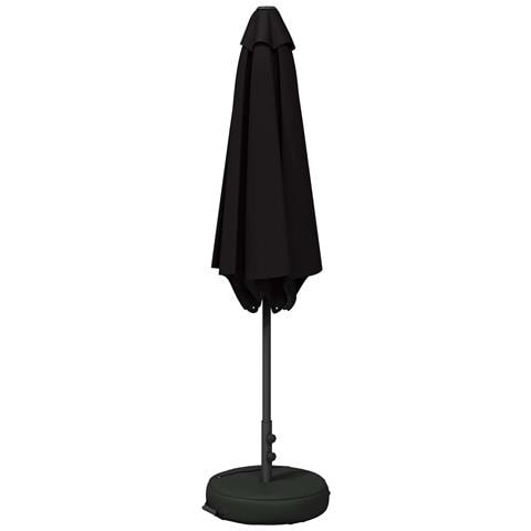 Ombrello da giardino 300 x 300 cm Poliestere Rettangolare Nero - Foto 2