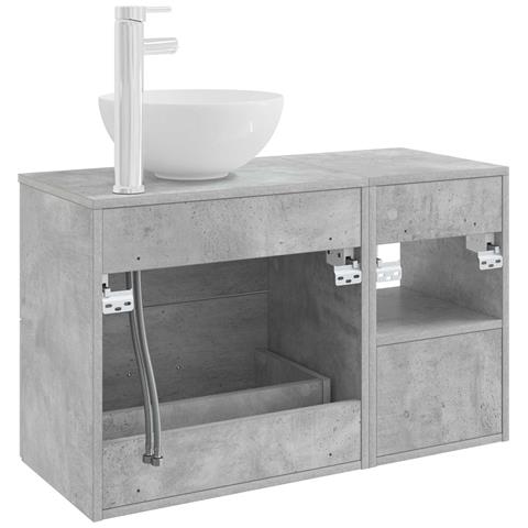 Set di mobili per il bagno 2 pcs Grigio Cemento - Foto 8