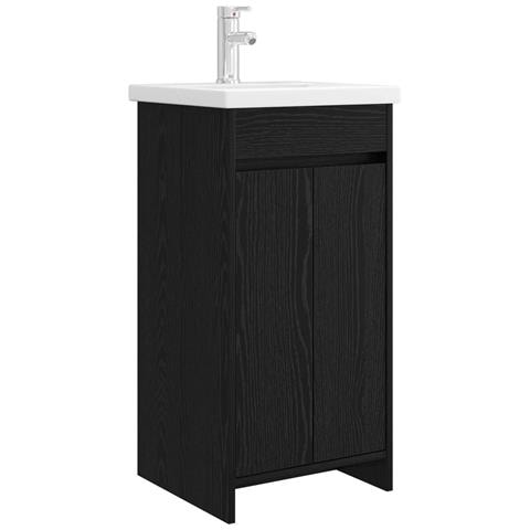 Mobile da bagno con lavabo Rovere Nero 42 x 40 x 84,5 cm - Foto 1