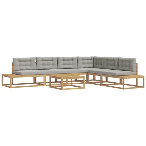 Set di divani da esterno Bianco 79 x 79 x 37 cm Poliestere - Foto 1