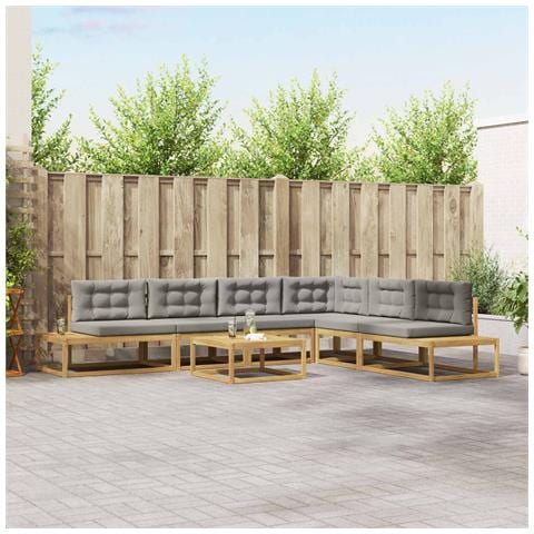 Set di divani da esterno Bianco 79 x 79 x 37 cm Poliestere - Foto 2