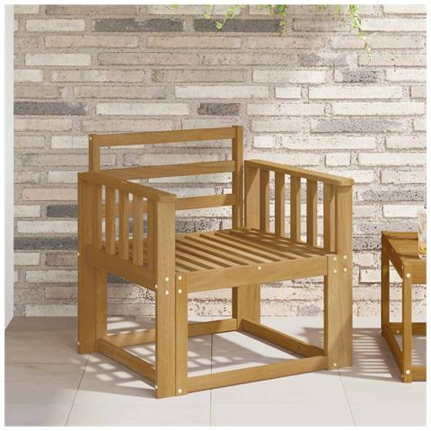 Set di divani da esterno Legno di Acacia Massello Bianco - Foto 2