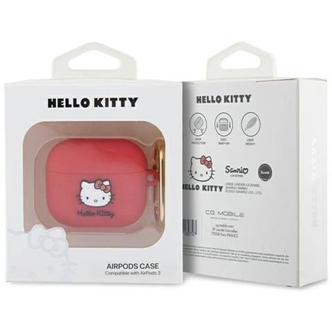Custodia 3d In Silicone Hello Kitty Per Airpods 3 - Fucsia - Foto 1