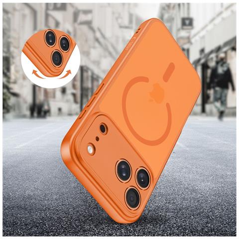 Custodia Arancione Basicmag Per Iphone 17 Pro Max - Foto 1
