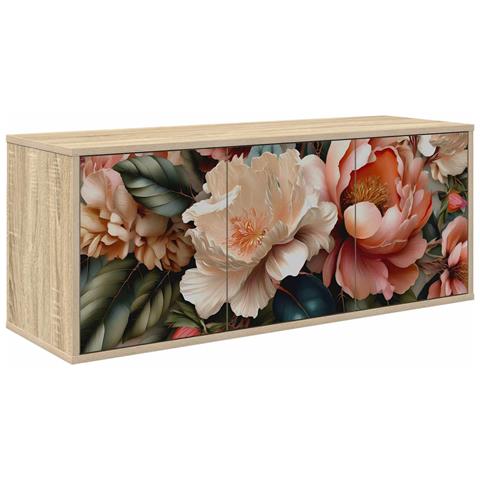Mobile TV da Parete BORNE 102 x 33 x 40 cm Rovere Sonoma - Foto 1
