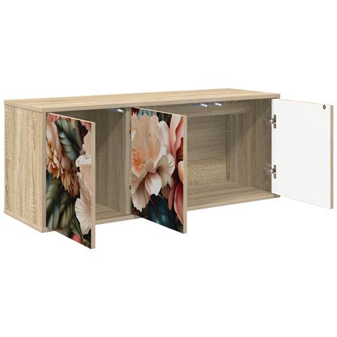 Mobile TV da Parete BORNE 102 x 33 x 40 cm Rovere Sonoma - Foto 2