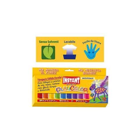 tempera solida playcolor 12 colori in stick da 10gr - Foto 1