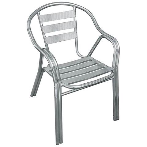 Poltrona Impilabile In Alluminio Con Doppio Tubo - Foto 1