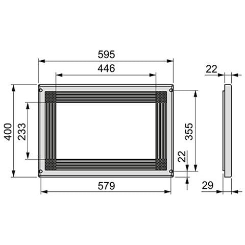 Telaio Cornice per Incasso di Forno Microonde in Mobile, Nichel Satinato, 60 cm - Foto 2