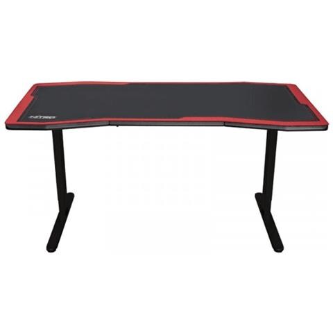 Scrivania da Gioco D16M da 160x80 cm Colore Nero / Rosso - Foto 2
