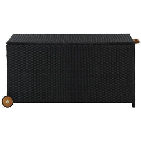 Contenitore da Giardino Nero 120x65x61 cm in Polyrattan - Foto 8