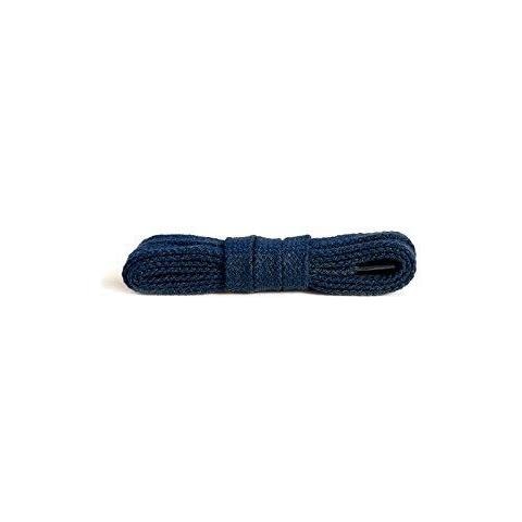 Piatto Lacci Durevoli 100 Cotone Lacci Della Scarpa Qualit A Calzature Casual Made In Europa 1 Coppia Molti Colori E Lunghezze (120 Cm - 47 Pollici - 6 A 8 Occhiello Accoppiamenti 57 - Marina)  - Foto 1