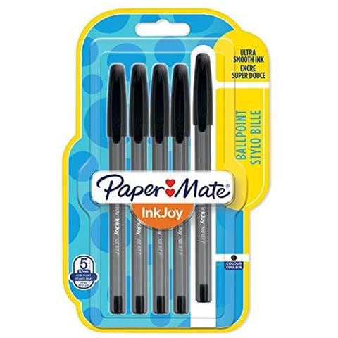 Inkjoy 100st Penne A Sfera Fine Point (07 Millimetri) Nero 5 Conte - Foto 1