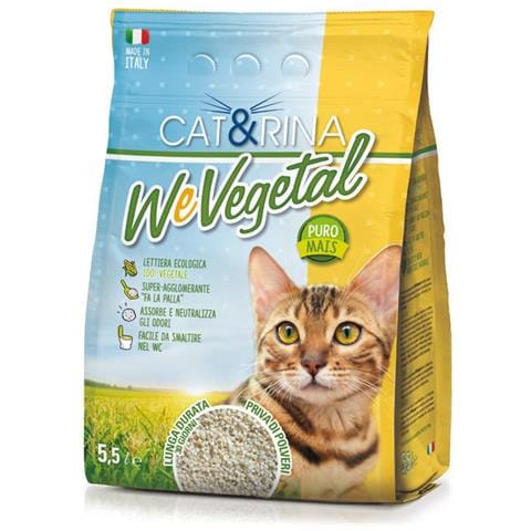 Wevegetal Puro Mais Lettiera Ecologica Super Agglomerante Neutralizza Gli Odori 5,5 Litri - Foto 1