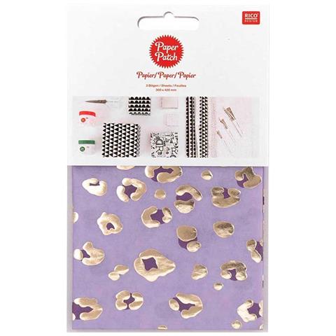 Paper Patch Purple Leo Gold 30 X 42 Cm - Foto 1