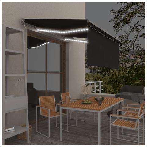 Tenda Automatica Parasole LED Sensore Vento 3x2,5m Antracite - Foto 2