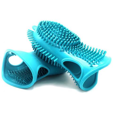INLAW Pieci Di Pulizia Del Cane Peggio Forniture Massaggi Paccolo Paccola Pacolo Guasti Silica Silicone Baggio Di Base (blu)
