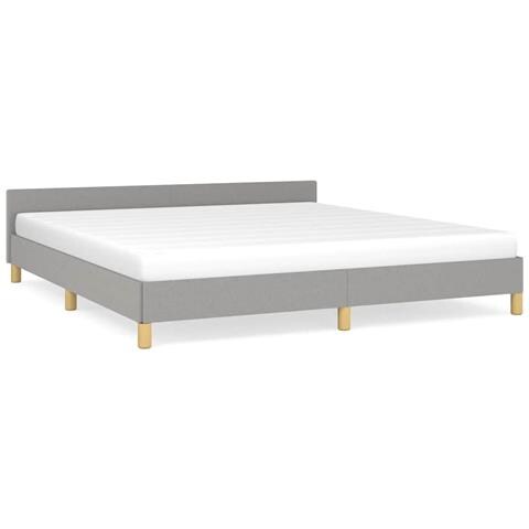 Giroletto senza Materasso Grigio Chiaro 180x200 cm Tessuto - Foto 1