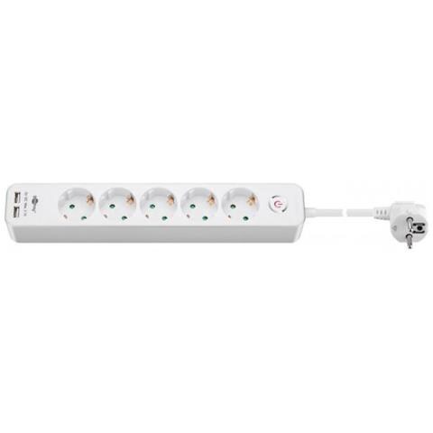 Goobay 41265 Prolunghe E Multiple 1,5 M 5 Presa (e) Ac Interno Bianco - Foto 1
