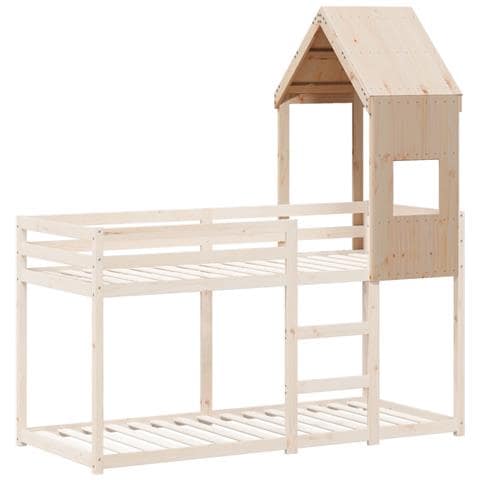 Tetto Per Letto Bambini 55x99x139,5cm In Legno Massello Di Pino - Foto 3