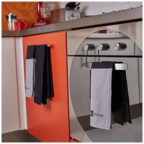 Set Di 4 Panni Eleganti In Cotone 2x Grigio 2x Nero - Foto 5