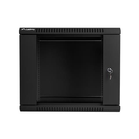 Armadio Rack 9U 19" da Parete WF01-6409-10B in Acciaio e Vetro Temperato 60 x51 cm Colore Nero - Foto 2