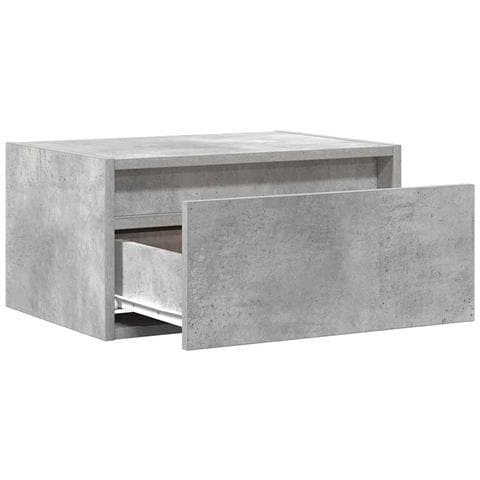 Comodino a Parete con Luci LED Grigio Cemento - Foto 10