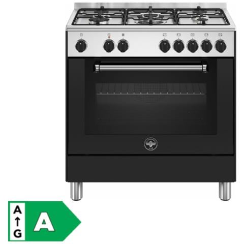 Cucina Elettrica AMN855ENEV 5 Fuochi a Gas Forno Elettrico Multifunzione Termoventilato Classe A 80cm Colore Acciaio Inox - Foto 1