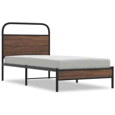 Giroletto Senza Materasso Rovere Marrone 100x200 Cm Truciolato - Foto 1