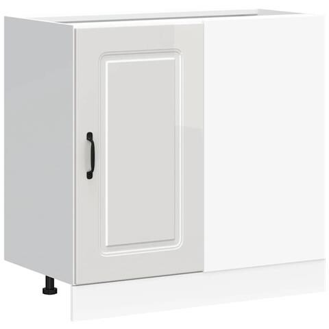 Base Da Cucina Kalmar Bianco Lucido In Legno Multistrato - Foto 2