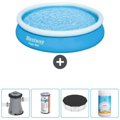 Piscina Fuori Terra - In Giro - 366x76 Cm - Blu - Include Accessori Coordinati Cb51 - Foto 1