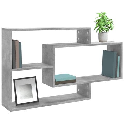 Mensole A Muro Grigio Cemento 104x20x58,5 Cm Legno Multistrato - Foto 2