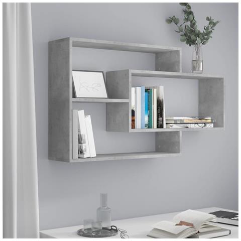 Mensole A Muro Grigio Cemento 104x20x58,5 Cm Legno Multistrato - Foto 7