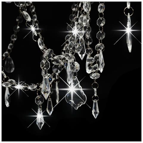 Lusso Casadino - Lampadario Con Perline Bianco 8 Lampadine E14 - Foto 7