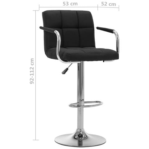 Sedia Da Bar Nera In Tessuto - Foto 7