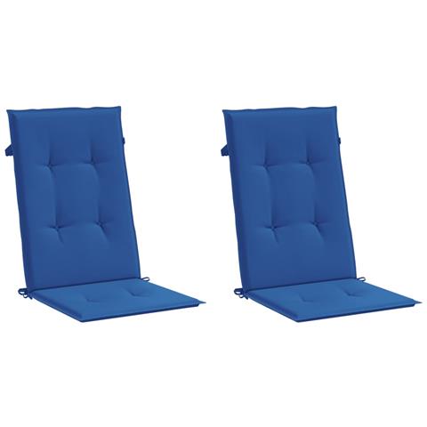 Lusso Casadino -  Cuscini Per Sedie 2 Pz Blu Reale 120x50x3 Cm In Tessuto - Foto 2